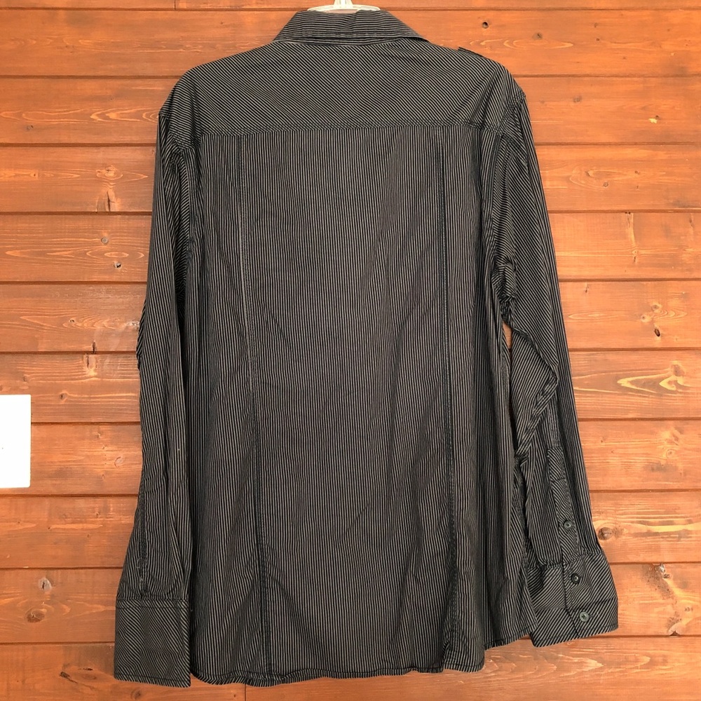 Eighty Eight Stripe Black Button Down - image 3